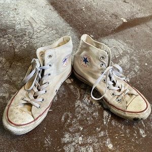 White converse high tops
